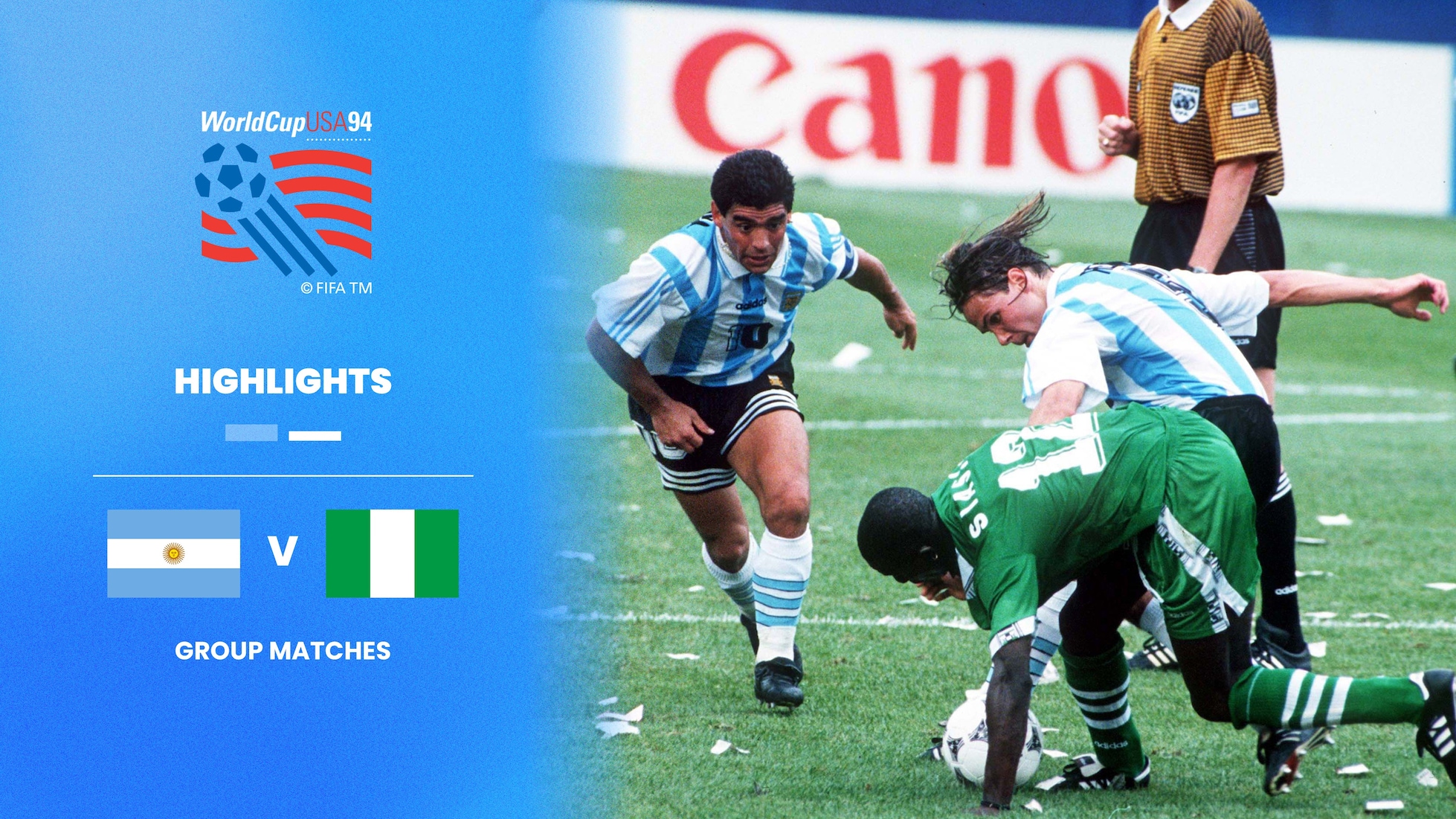 Argentina v Nigeria | Group D | 1994 FIFA World Cup USA™ | Highlights