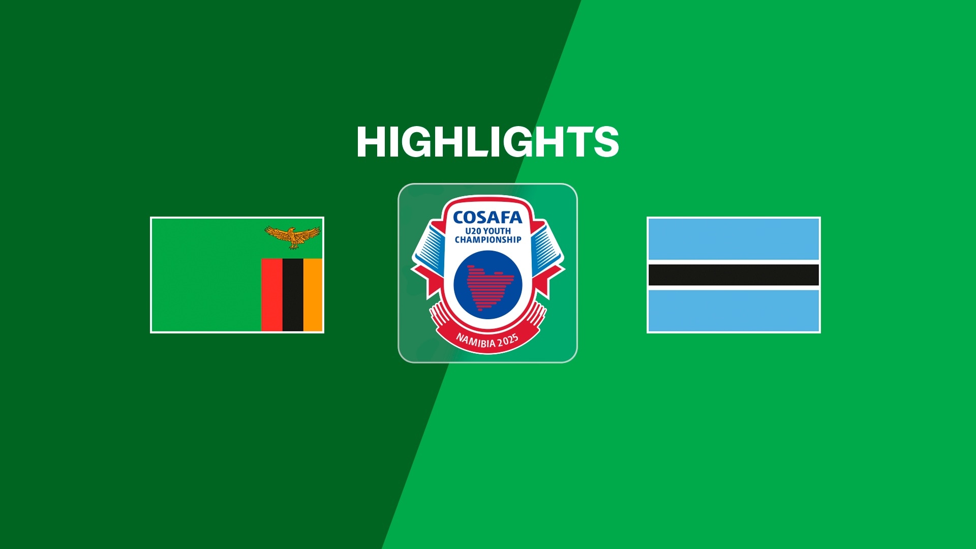Zambia v Botswana | Group Stage | COSAFA U-20 Youth Championship 2025 | Highlights