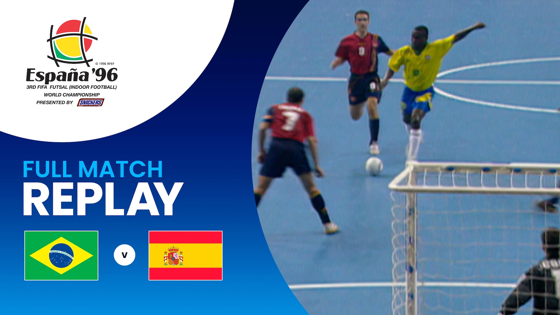 Brazil v Spain | Final | FIFA Futsal World Championship Spain 1996™ | Full Match Replay