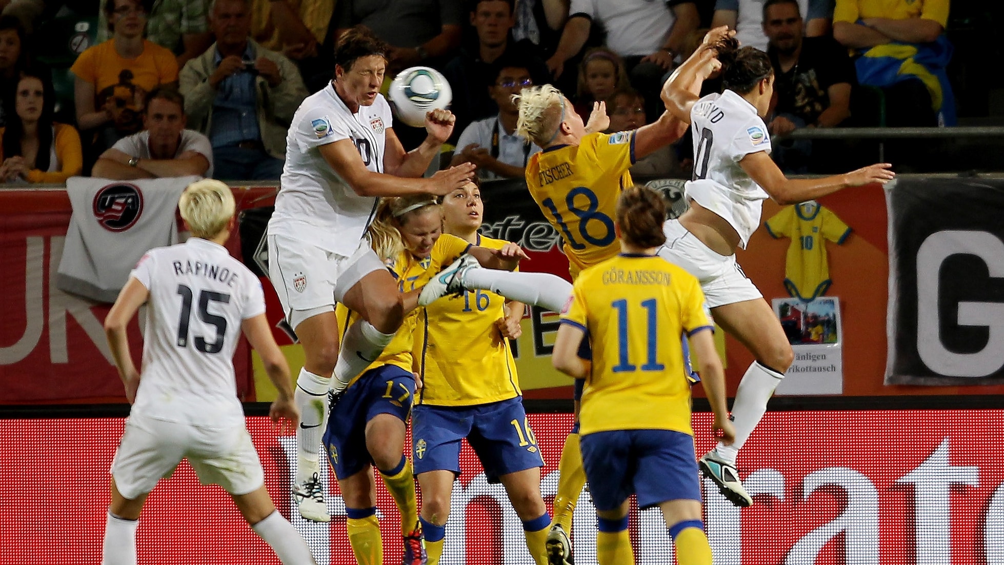 Il gol di Abby Wambach al 66' | Svezia - USA | Coppa del Mondo Femminile FIFA, Germania 2011