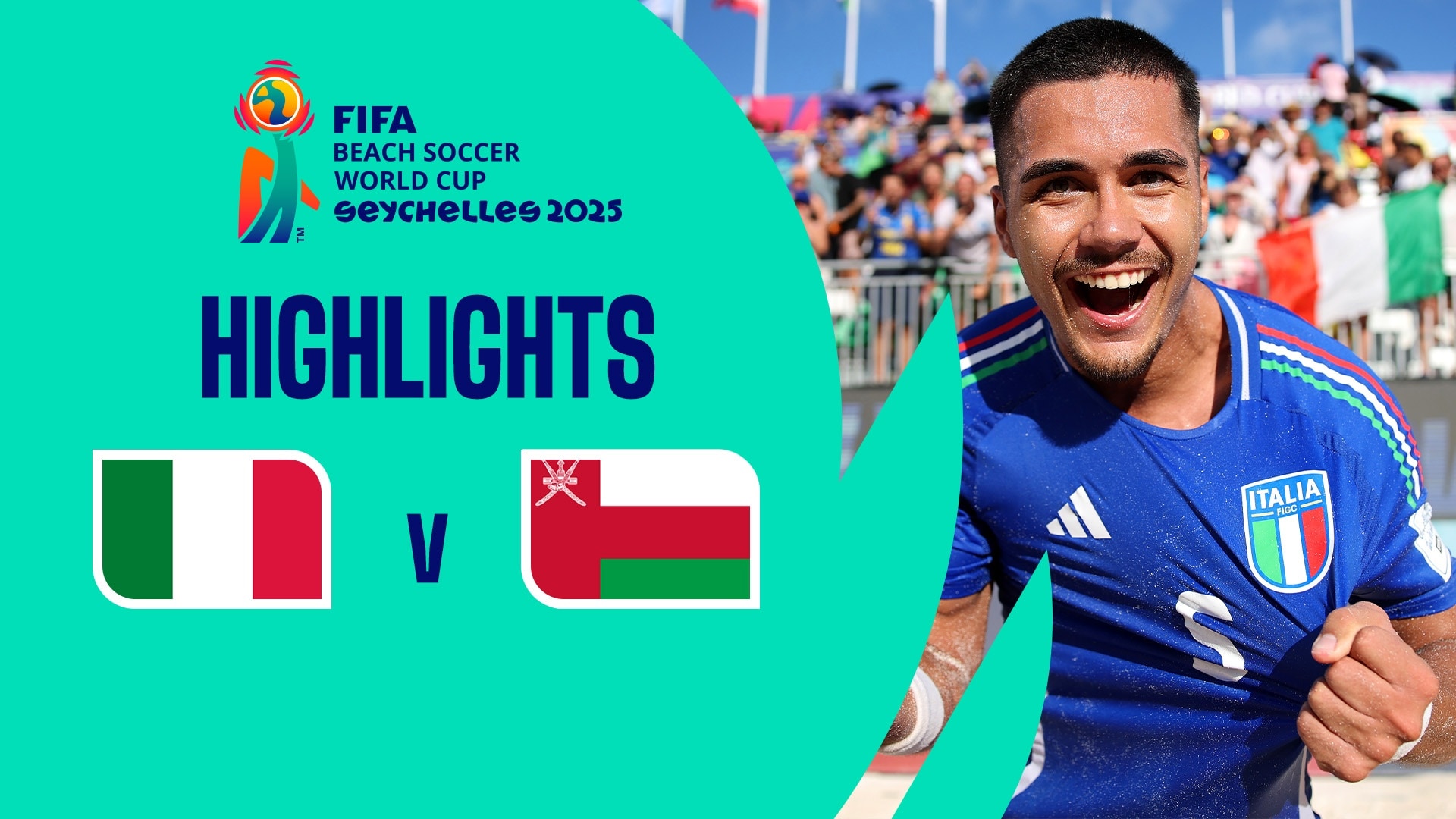 Italie - Oman | Groupe D | Coupe du Monde de Beach Soccer de la FIFA, Seychelles 2025™ | Résumé vidéo