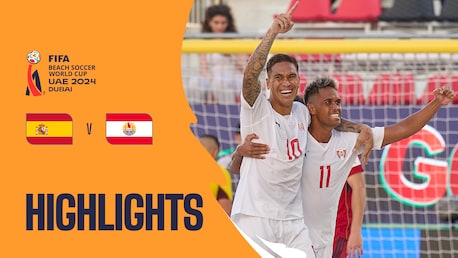 Spain v Tahiti | Group B | FIFA Beach Soccer World Cup UAE 2024 Dubai™ | Highlights