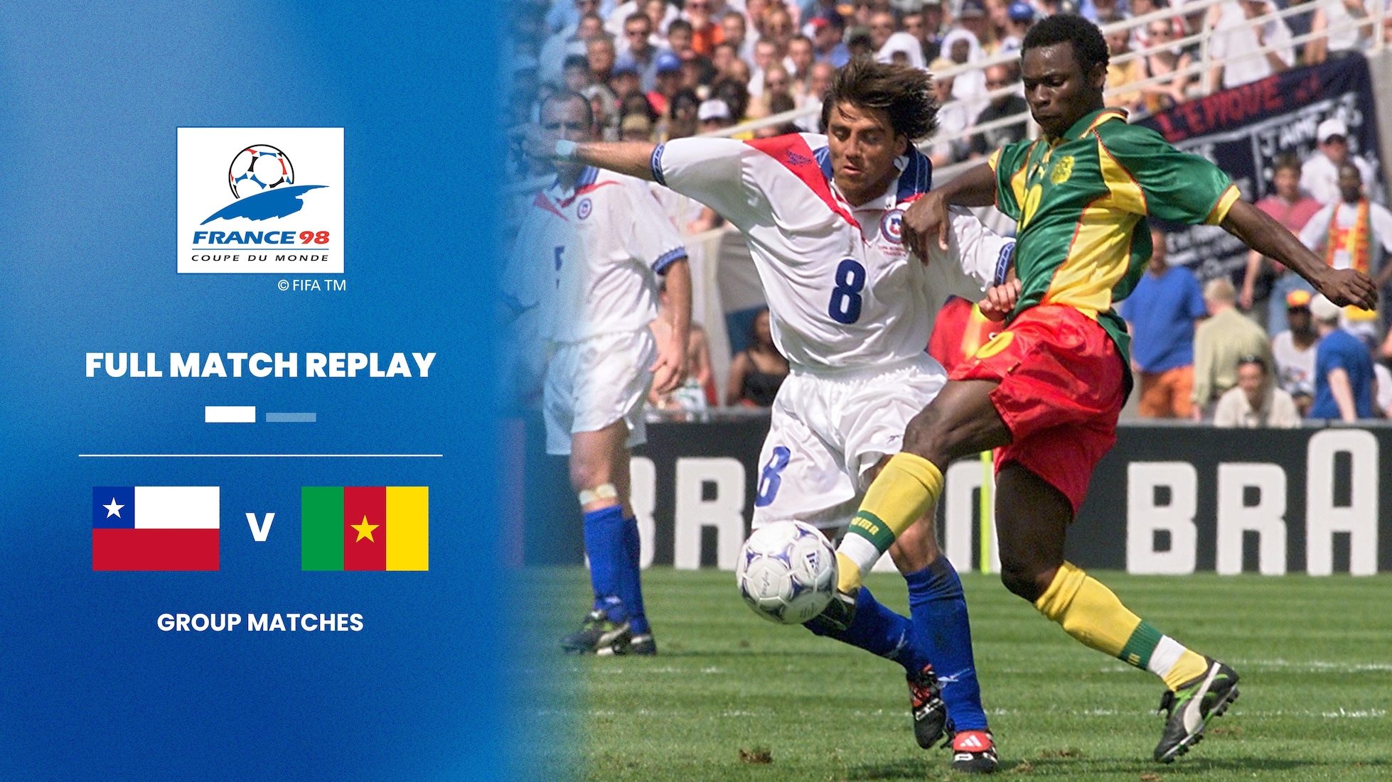 Chile x Camarões | Grupo B | Copa do Mundo da FIFA França 1998™ | Jogo completo