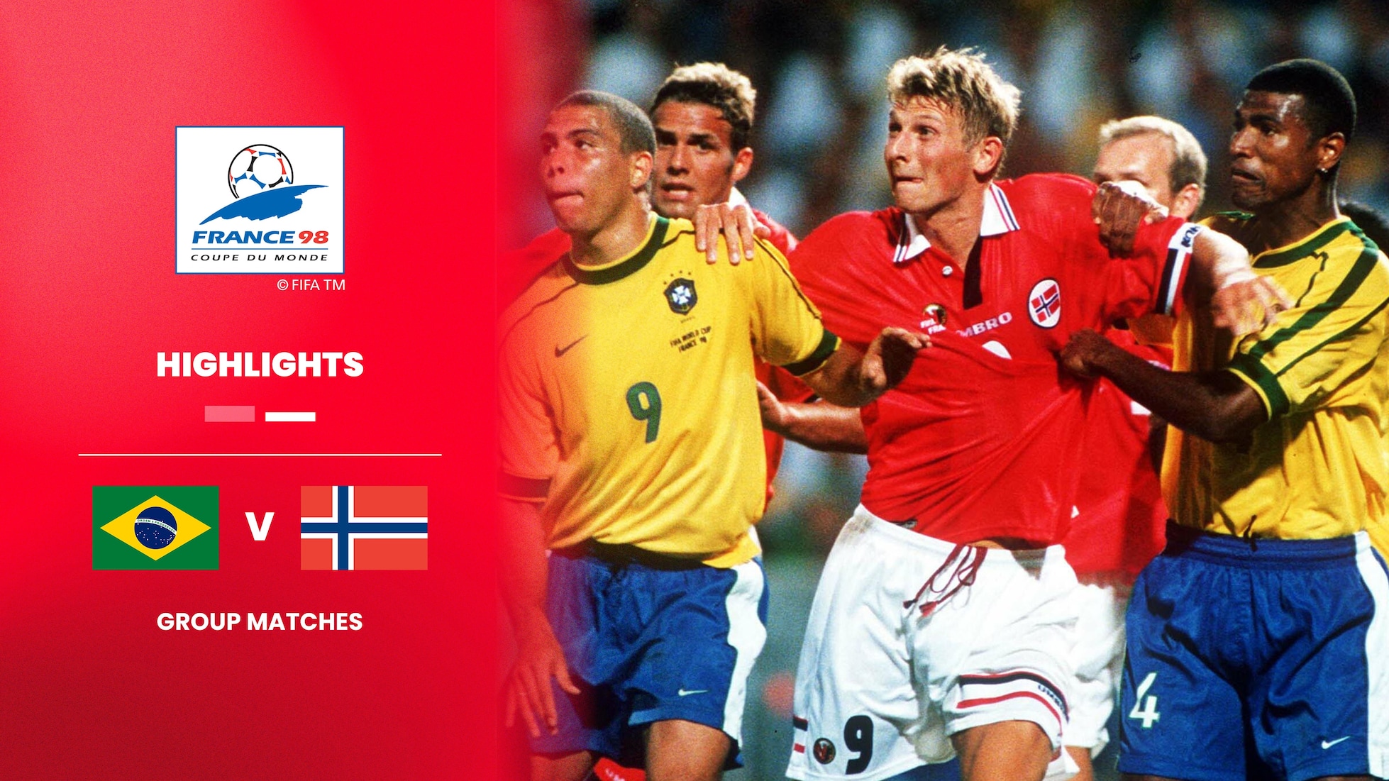 Brasile - Norvegia | Gruppo A | Coppa del mondo FIFA Francia 1998 | Highlights