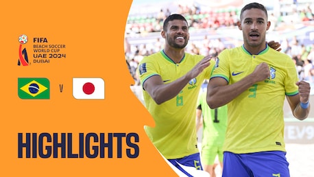 Brasil vs Japón | Cuartos de final | Copa Mundial de Beach Soccer de la FIFA EAU 2024 Dubái™ | Highlights