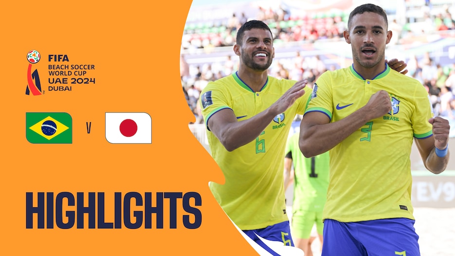 Brasil vs Japón | Cuartos de final | Copa Mundial de Beach Soccer de la FIFA EAU 2024 Dubái™ | Highlights