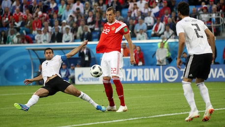 Le csc de Ahmed Fathi 47' | Russie - Egypte | Coupe du Monde de la FIFA, Russie 2018™