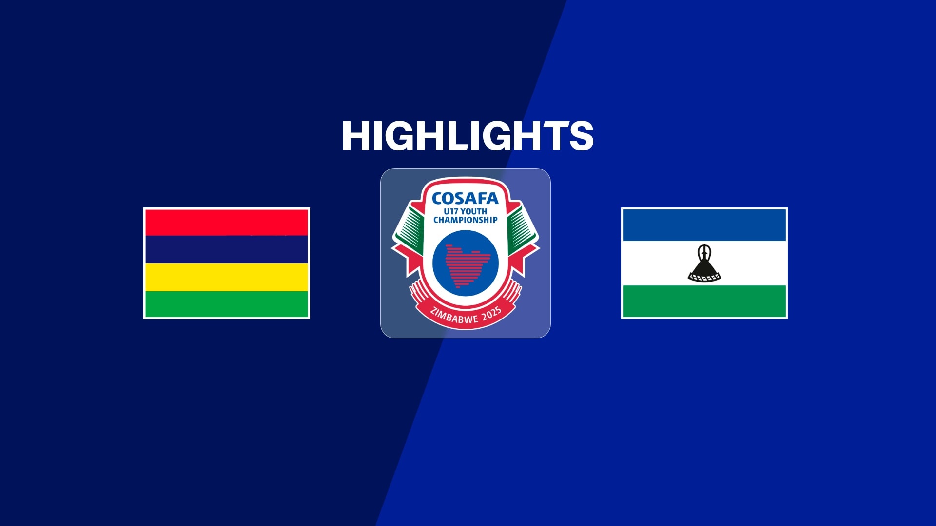 Mauricio vs Lesoto | Fase de grupos | CAF U-17 AFCON 2026 | Clasificatorios COSAFA | Highlights