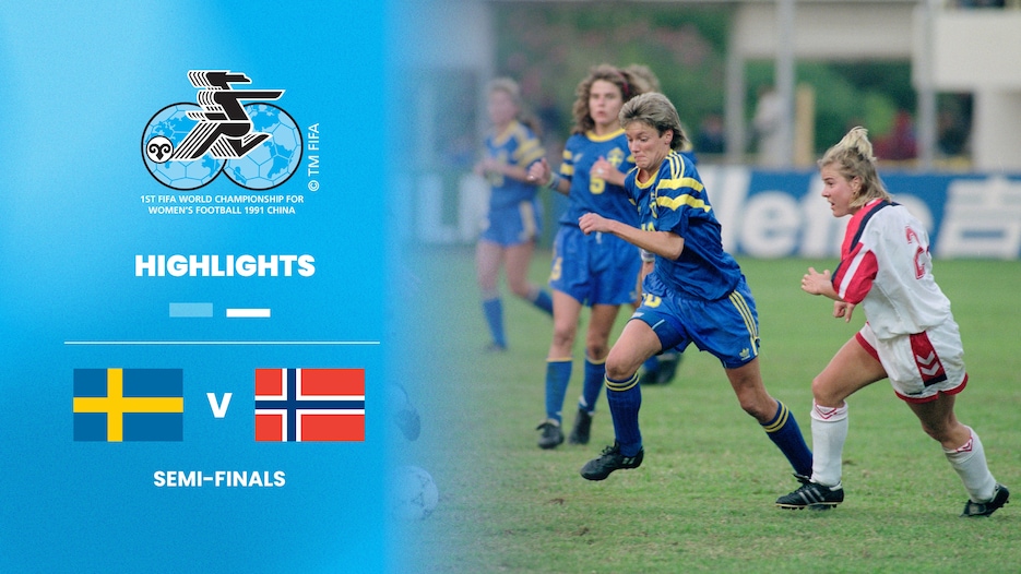 Suecia vs Noruega | Semifinales | Copa Mundial del Fútbol Femenino de la FIFA RP China 1991™ | Highlights