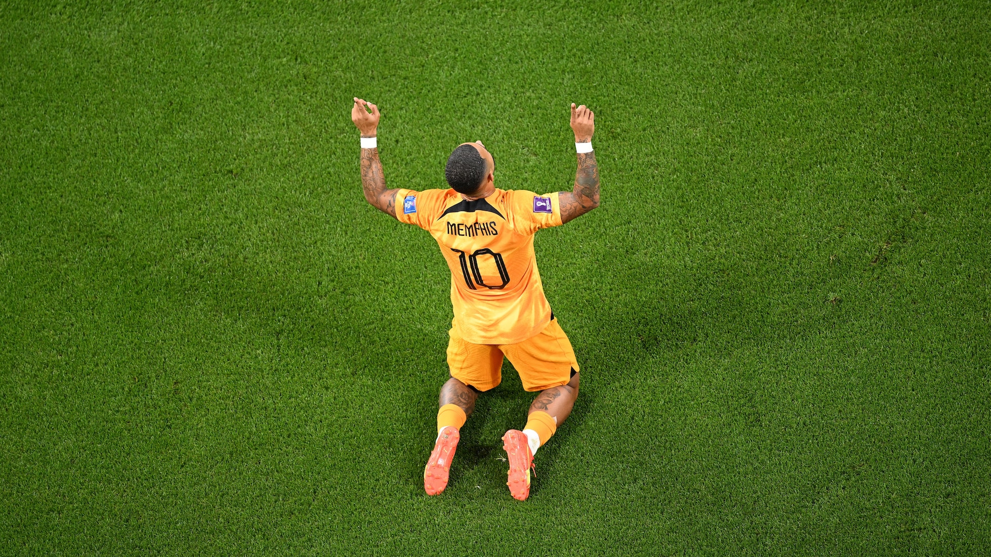 Gol de Memphis Depay aos 10' | Holanda - Estados Unidos | Copa do Mundo FIFA de 2022, no Qatar