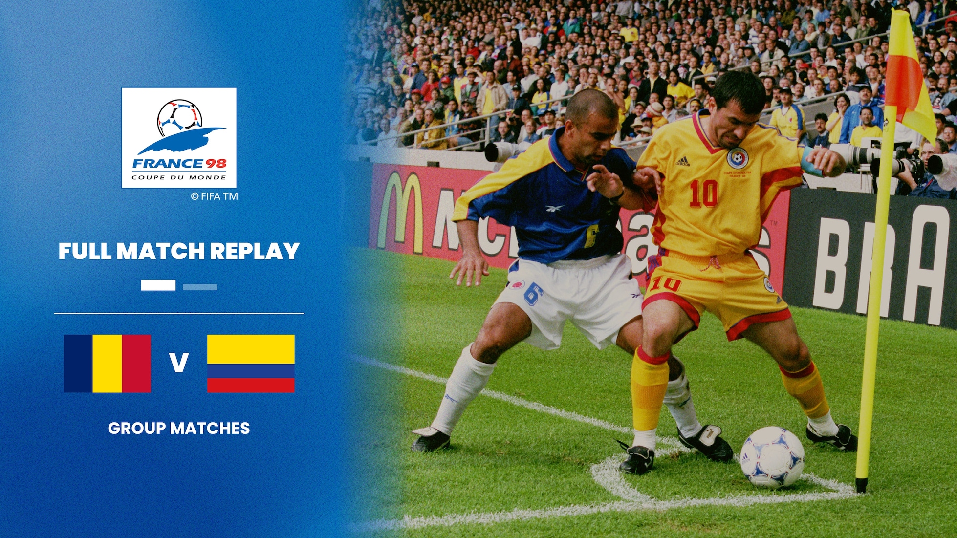 Roumanie - Colombie | Groupe G | Coupe du Monde de la FIFA, France 1998™ | Match complet