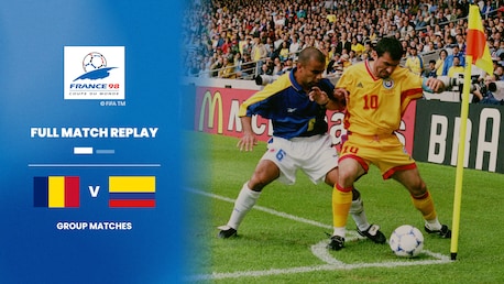 Rumanía vs Colombia | Grupo G | Copa Mundial de la FIFA Francia 1998™ | Partido Completo