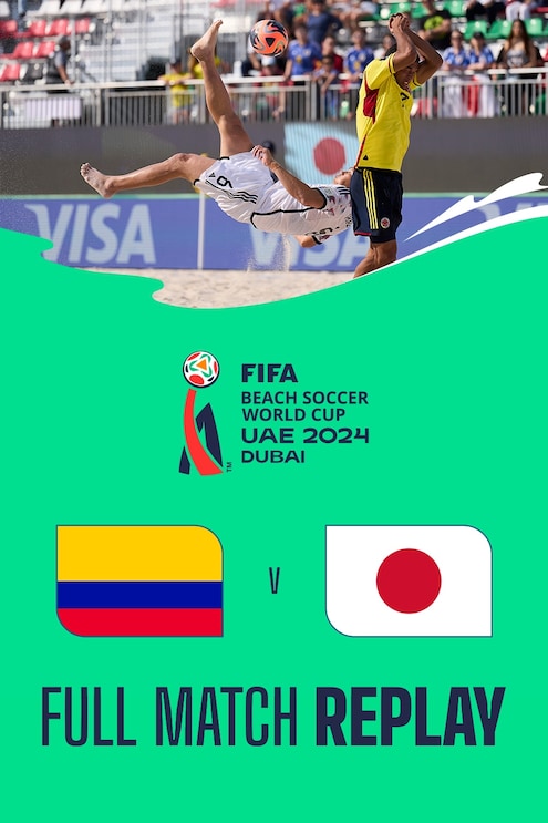 Kolumbien - Japan | Gruppe C | FIFA Beach-Soccer-Weltmeisterschaft VAE 2024 Dubai™ | Spiel in voller Länge  