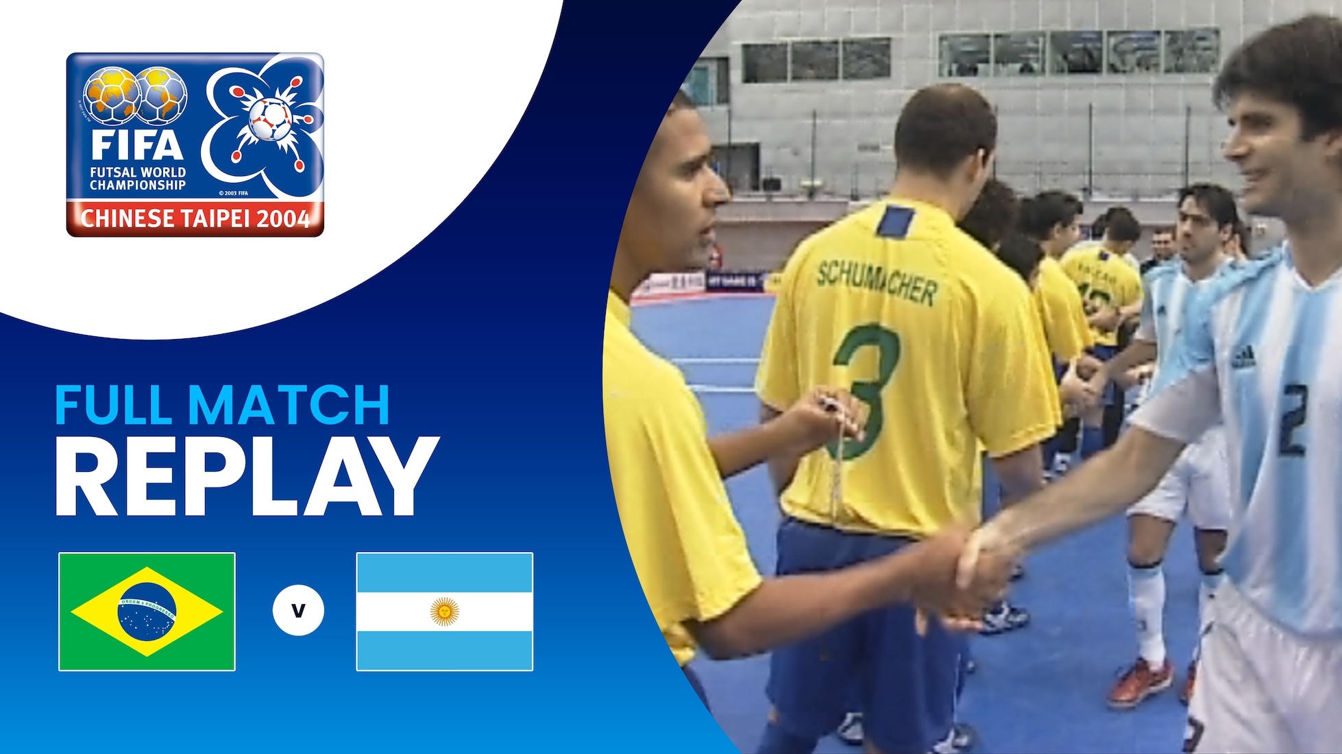 Brazil v Argentina | Play-off for third place | FIFA Futsal World Championship Chinese Taipei 2004™ | Full Match Replay