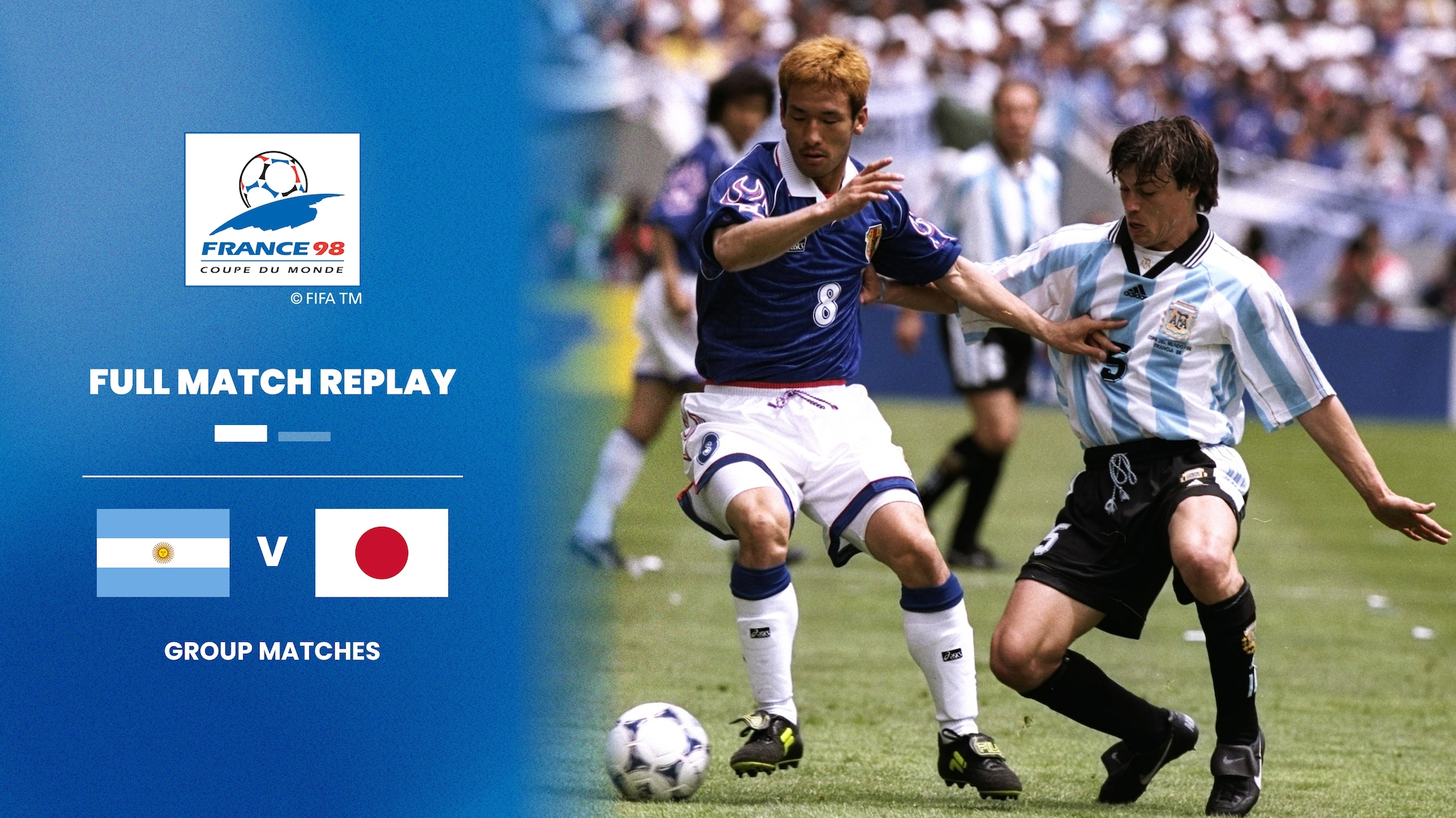 Argentina vs Japón | Grupo H | Copa Mundial de la FIFA Francia 1998™ | Partido Completo