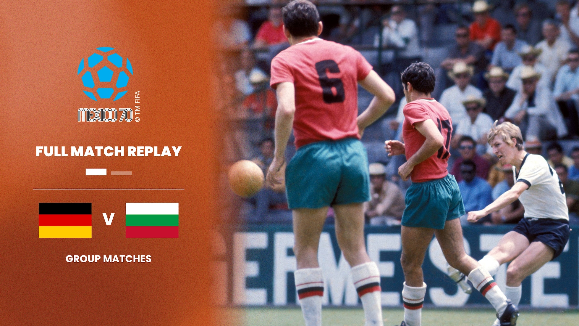 República Federal de Alemania vs Bulgaria | Grupo 4 | Copa Mundial de la FIFA México 1970™ | Partido Completo