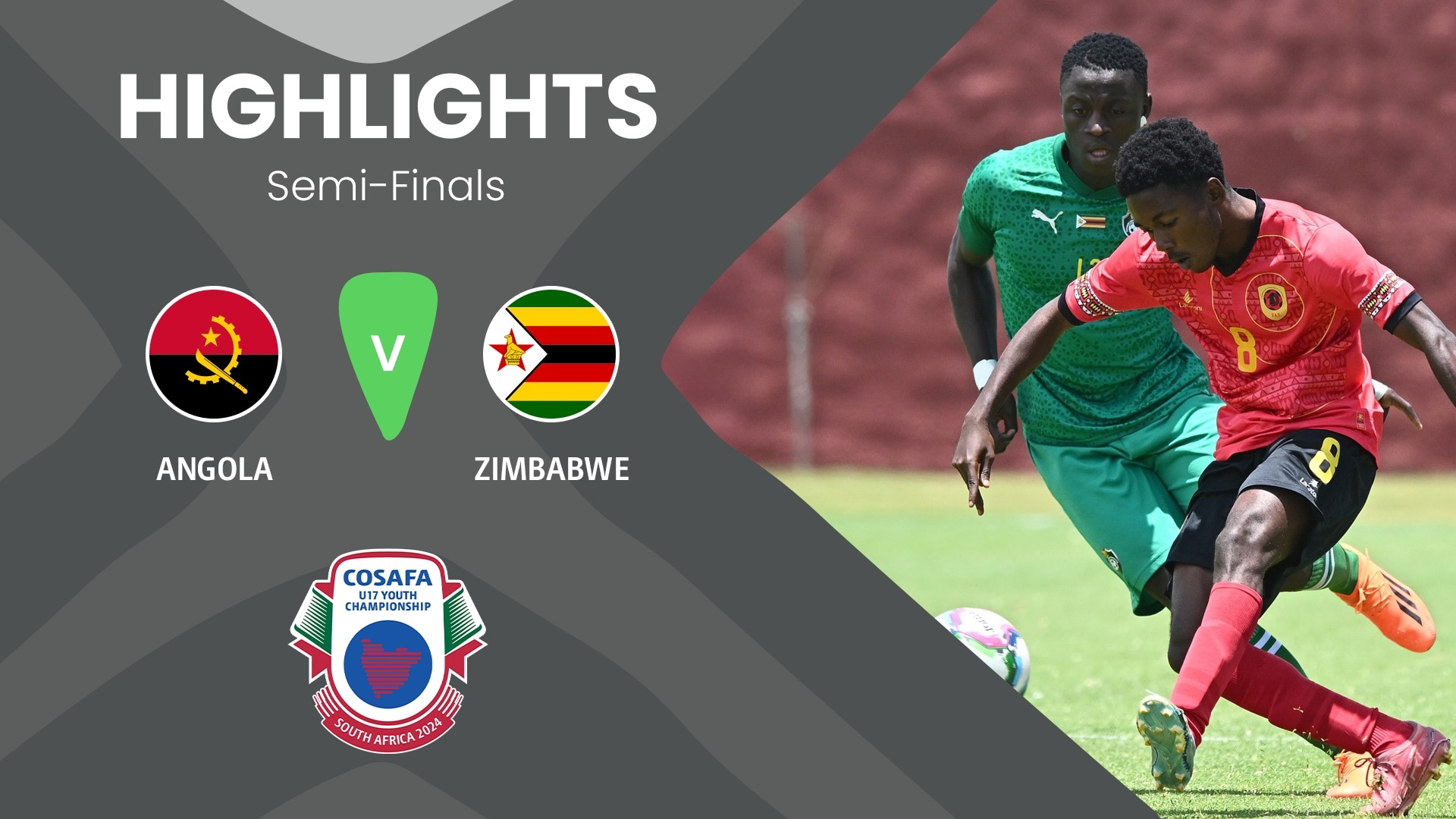 Angola v Zimbabwe | Semi-finals | CAF U-17 Africa Cup of Nations 2025 | COSAFA Qualifier | Highlights