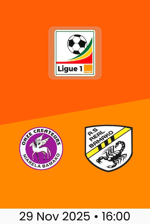 Onze Createurs v AS Real | Ligue 1 Orange 2025/26