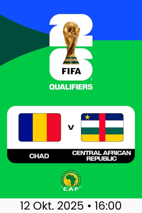 Tschad - Zentralafrikanische Republik | CAF-Qualifikation für die FIFA Fussball-Weltmeisterschaft 26™