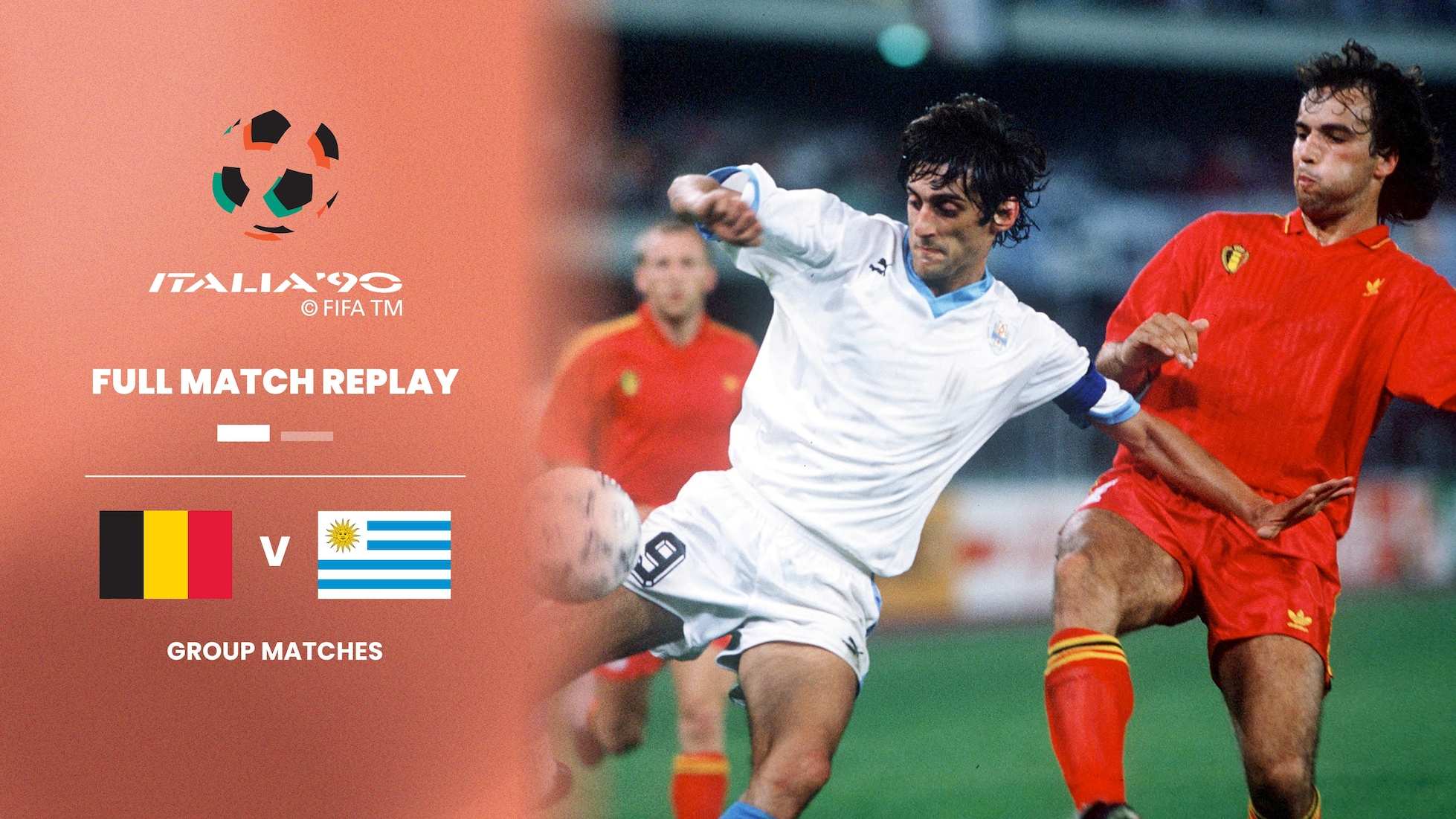 Bélgica vs Uruguay | Grupo E | Copa Mundial de la FIFA Italia 1990™ | Partido Completo