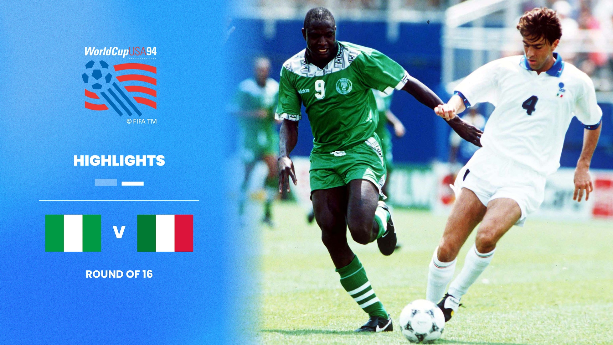 Nigeria vs Italia | Octavos de final | Copa Mundial de la FIFA Estados Unidos 1994™ | Highlights