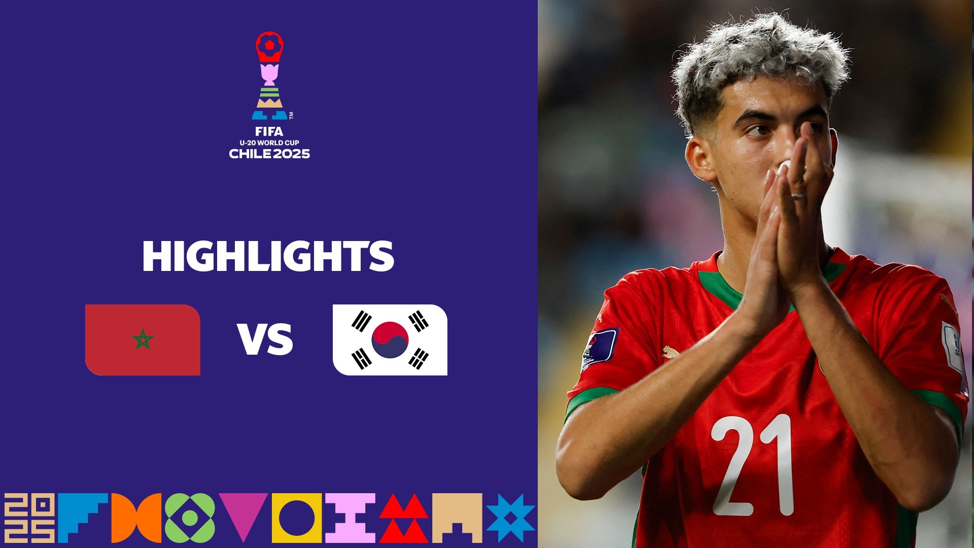 Marokko - Republik Korea | Achtelfinale | FIFA U-20-Weltmeisterschaft Chile 2025™ | Highlights