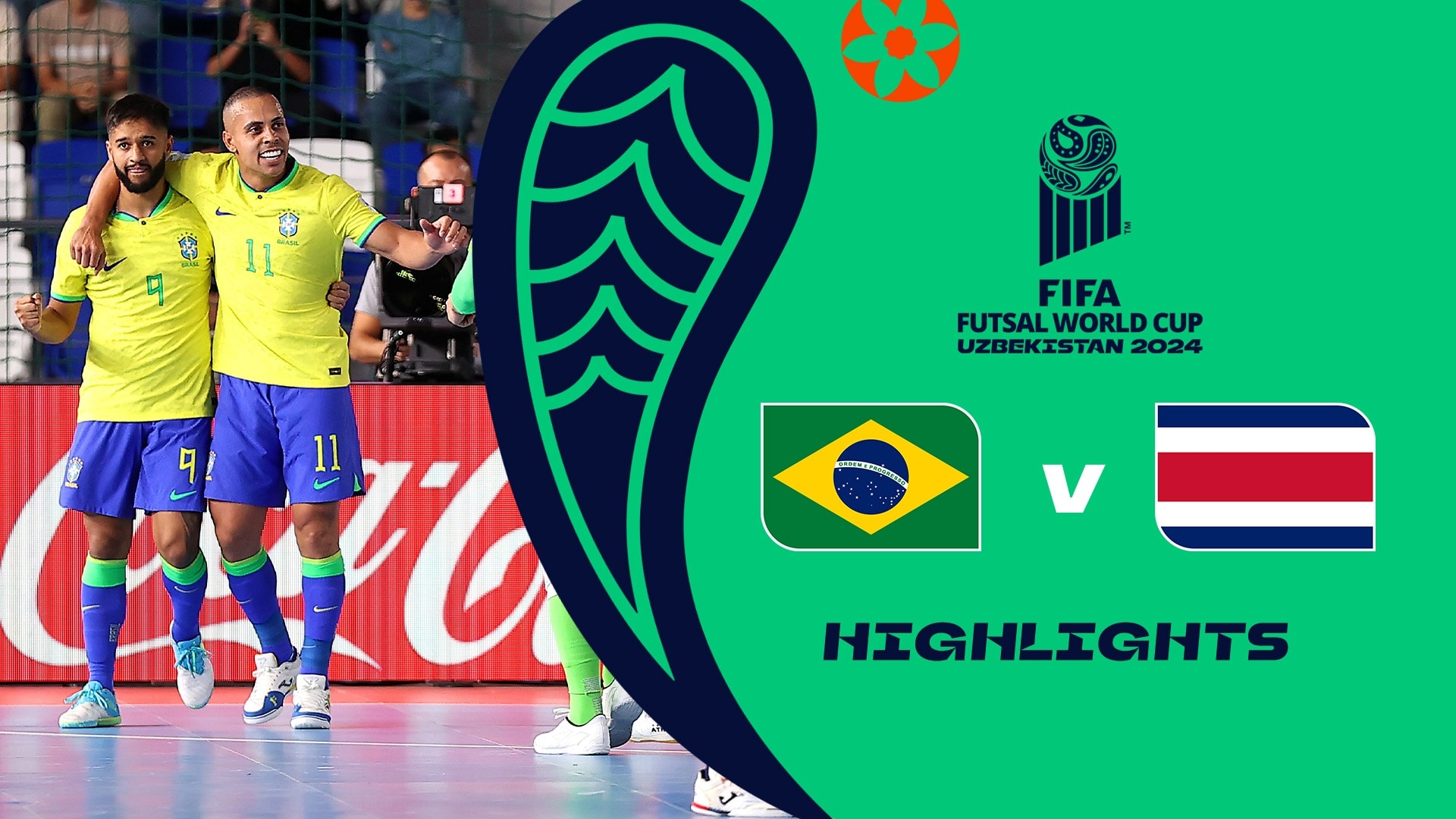 Brazil v Costa Rica | Round of 16 | FIFA Futsal World Cup Uzbekistan 2024™ | Highlights