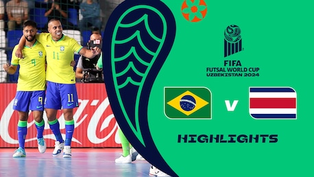 Brasil vs Costa Rica | Octavos de final | Copa Mundial de Futsal de la FIFA Uzbekistán 2024™ | Highlights
