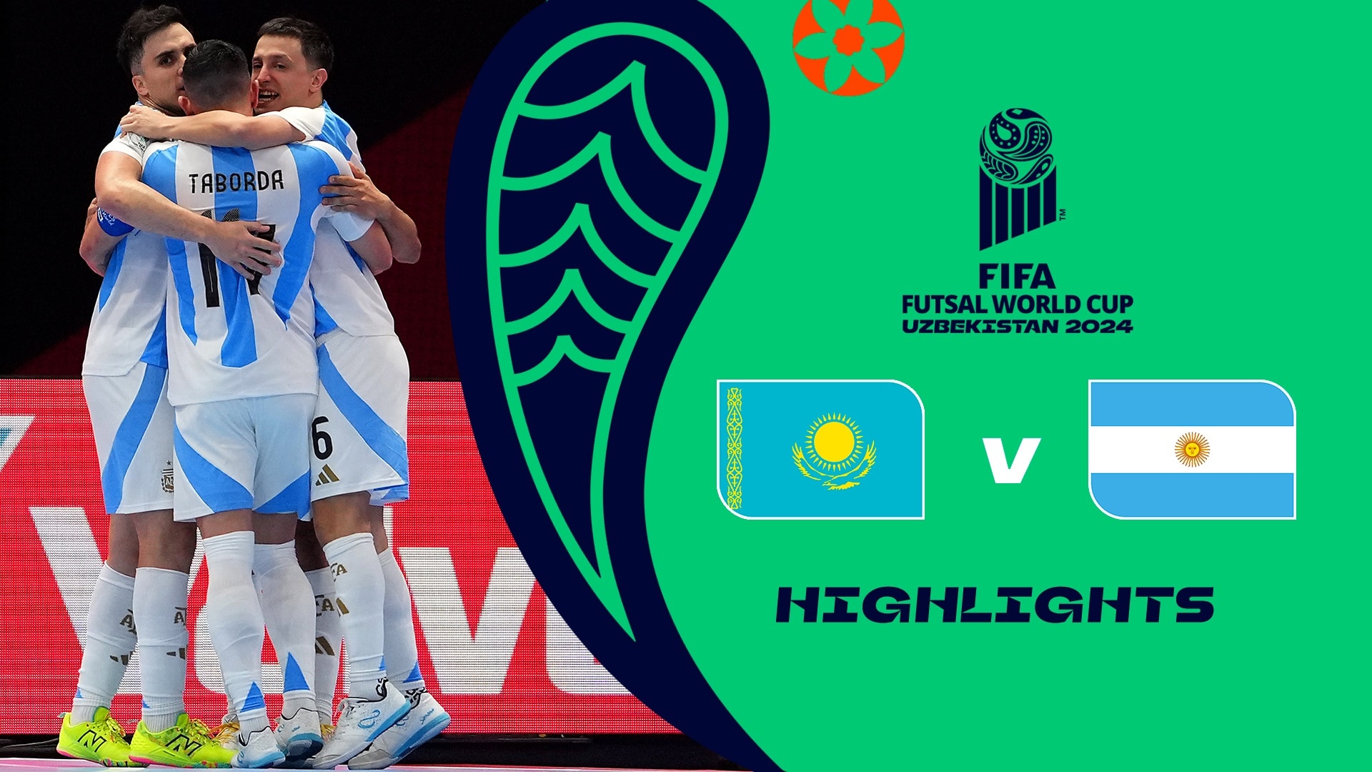 Kazajstán vs Argentina | Cuartos de final | Copa Mundial de Futsal de la FIFA Uzbekistán 2024™ | Highlights