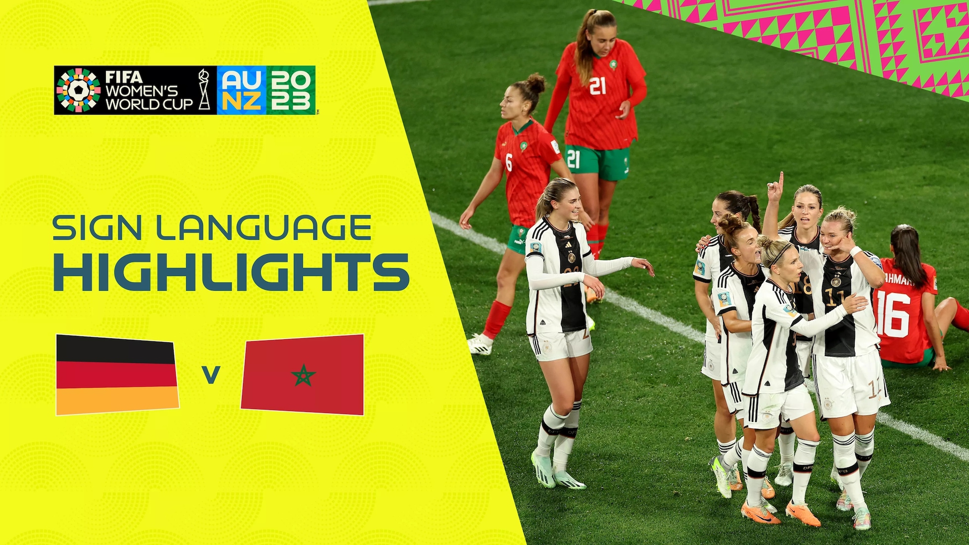 Germany v Morocco | Group H | FIFA Women's World Cup Australia & New Zealand 2023™ | Highlights (Sign Language)