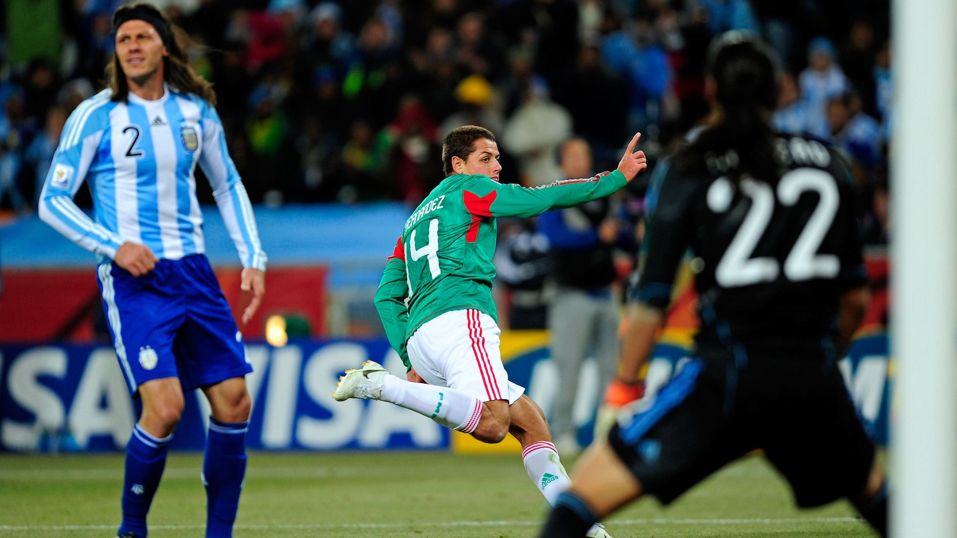 Javier Hernandez Goal 70' | Argentina v Mexico | 2010 FIFA World Cup South Africa™