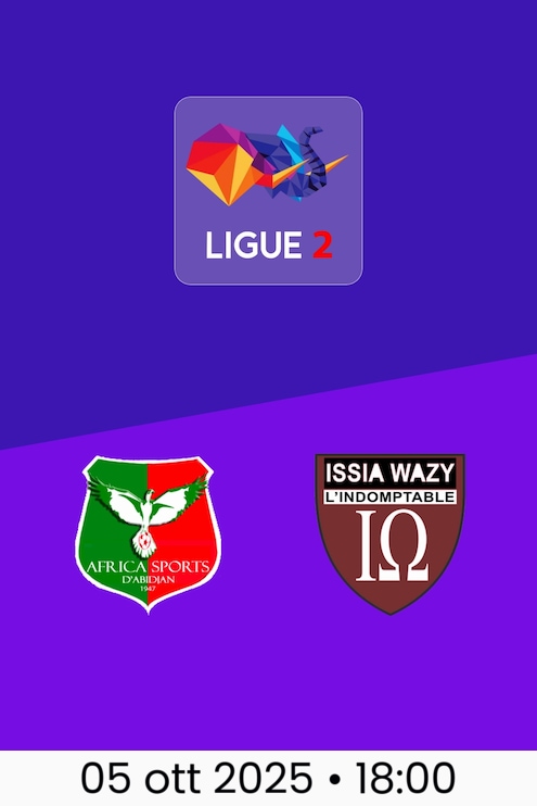 Africa Sports - Issia Wazi FC | Côte d'Ivoire Ligue 2 2025/26