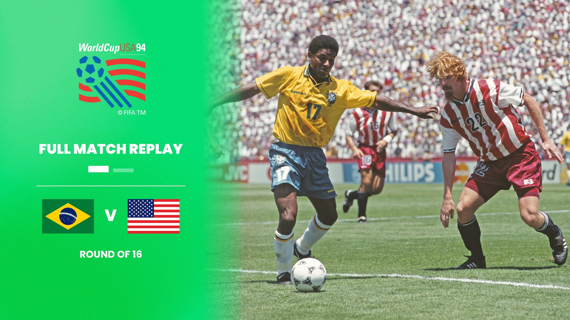 Brasile - USA | Ottavi di finale | Coppa del Mondo FIFA USA 1994 | Match completo