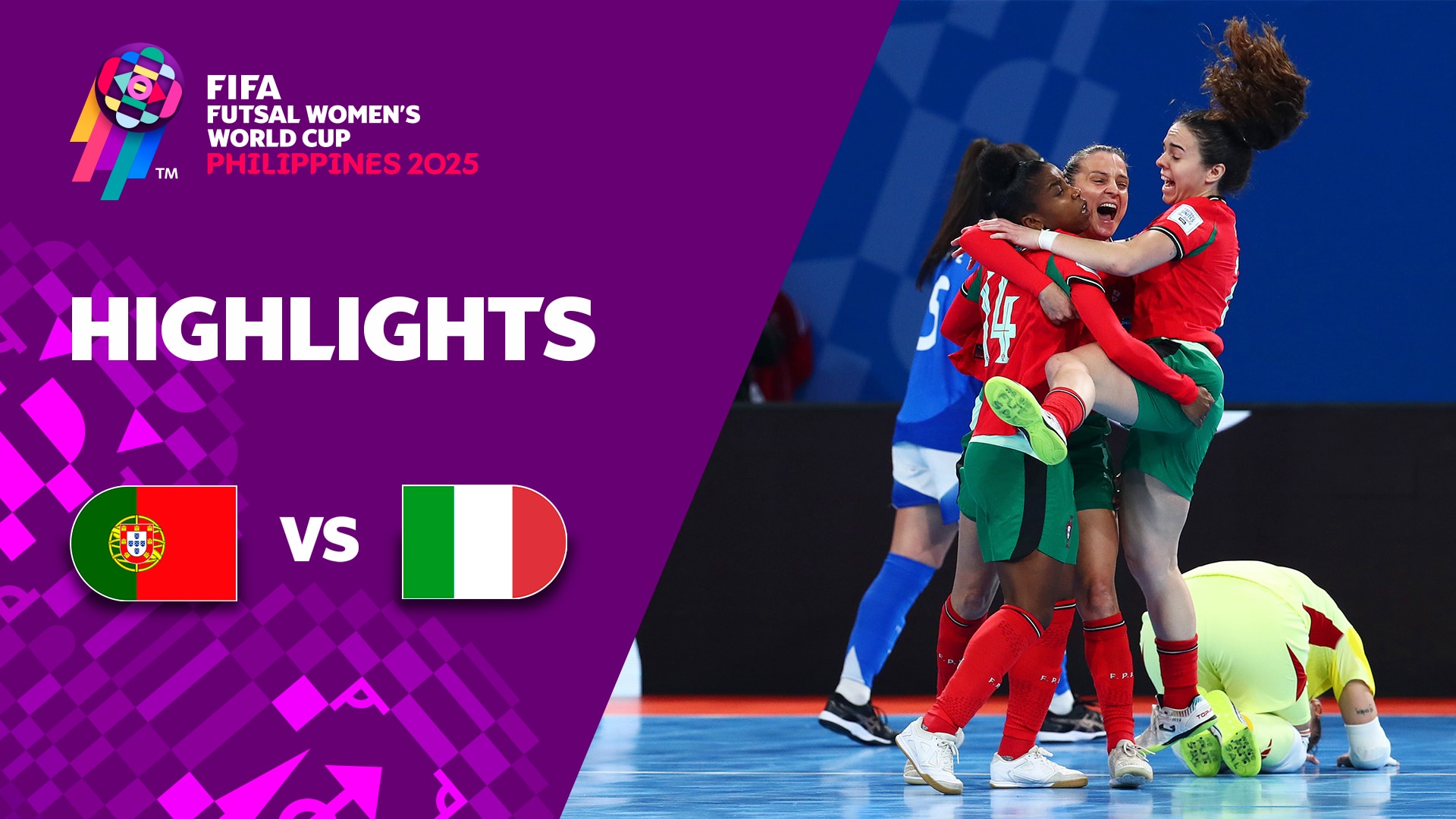 Portogallo - Italia | Quarti di finale | Coppa del Mondo di Futsal Femminile della FIFA Filippine 2025 | Highlights