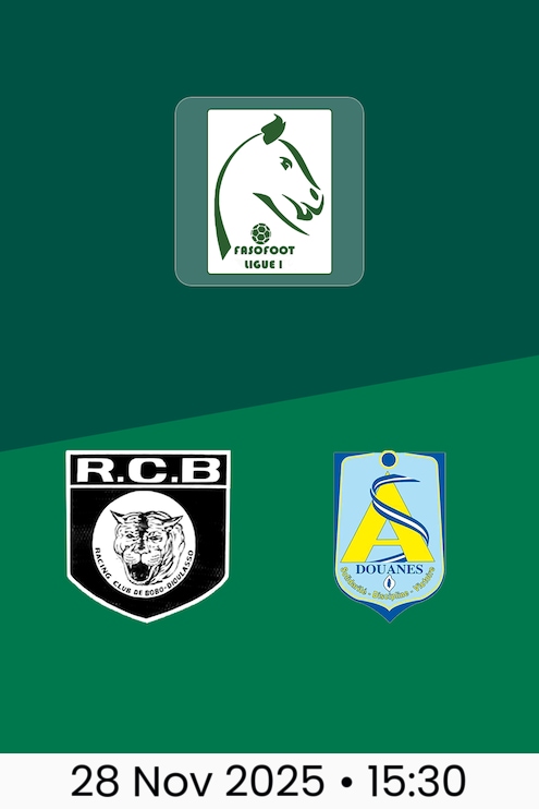 RCB v AS Douanes | Burkina Faso Ligue 1 2025-26
