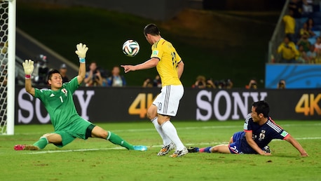 James Rodriguez Goal 89' | Japan v Colombia | 2014 FIFA World Cup Brazil™