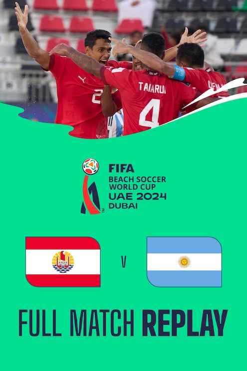 Taiti x Argentina | Grupo B | Copa do Mundo de Beach Soccer da FIFA Emirados Árabes Unidos 2024 Dubai™ | Jogo completo