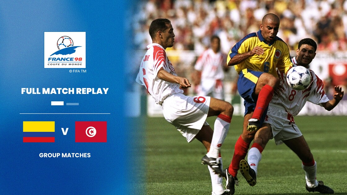 Fanion Coupe Du Monde 1998 - Angleterre Vs Tunisie - France 98 - Pennant