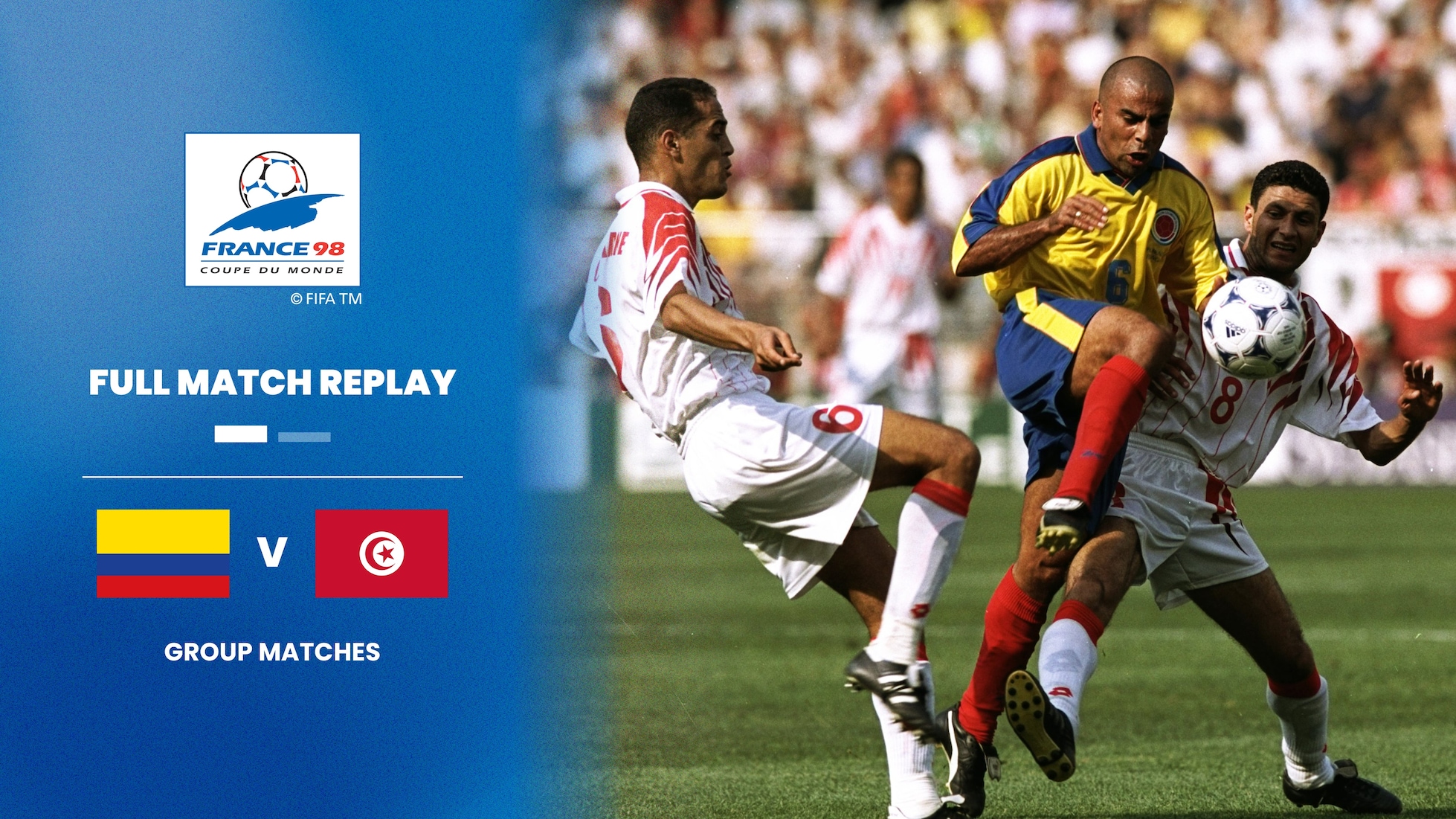 Colombia v Tunisia | Group G | 1998 FIFA World Cup France™ | Full Match Replay