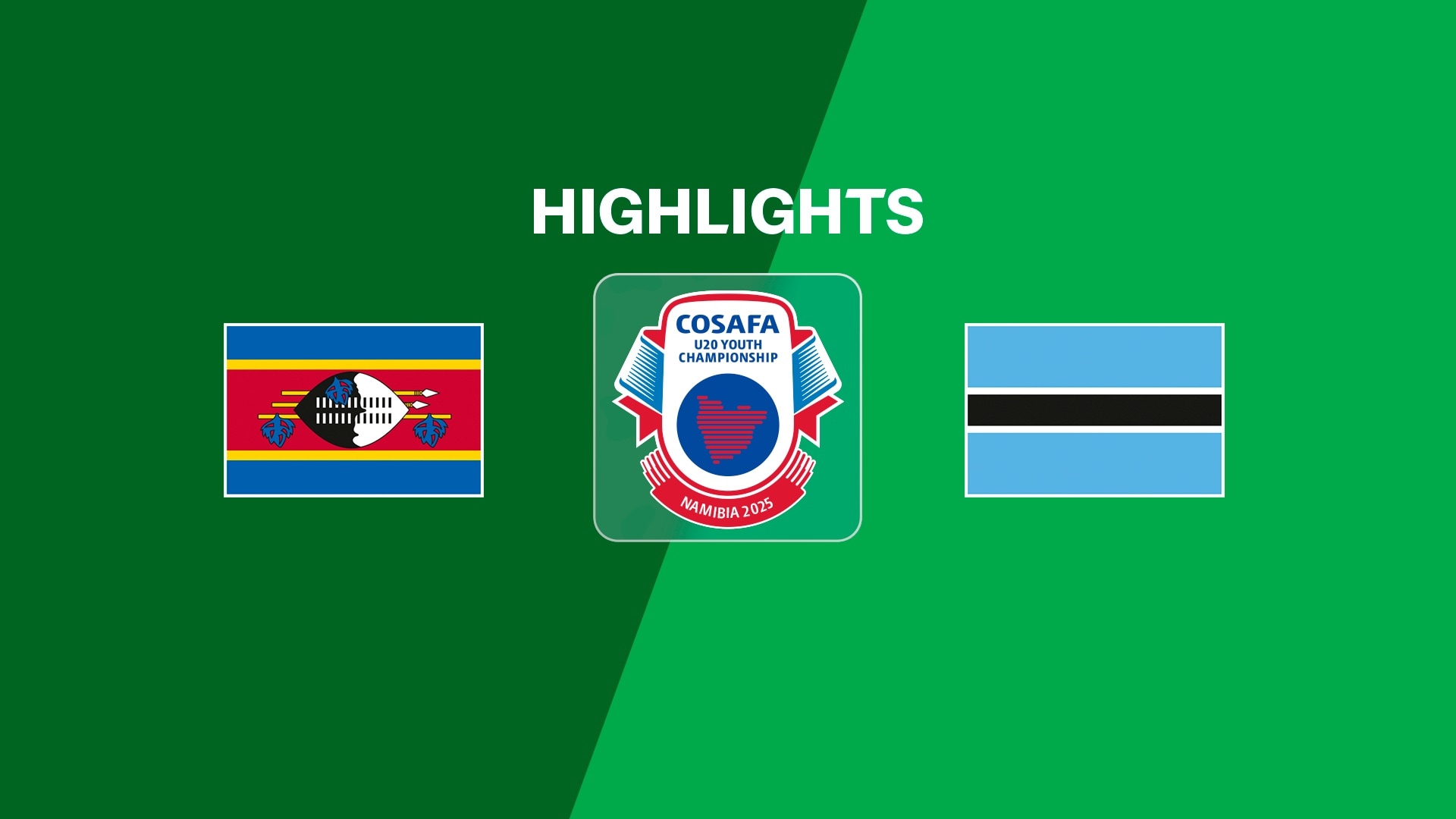 Eswatini - Botsuana | Gruppenphase | COSAFA U-20 Youth Championship 2025 | Highlights