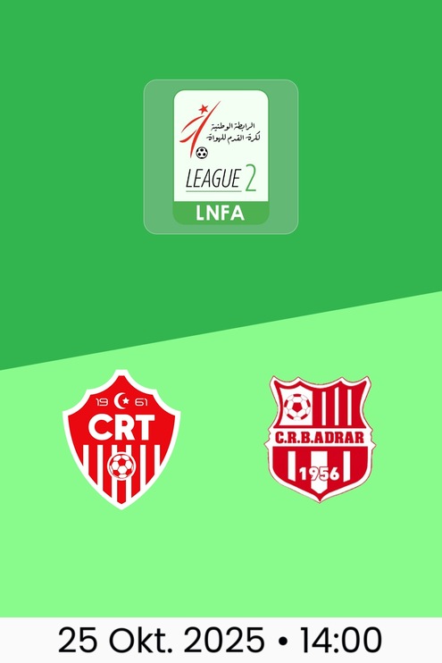 CR Témouchent - CRB Adrar | Ligue 2 2025/26