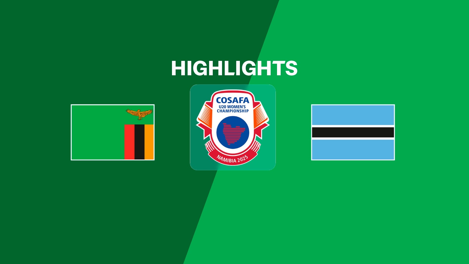 Zambie - Botswana | Demi-finales | COSAFA U-20 Women's Championship 2025 | Résumé vidéo