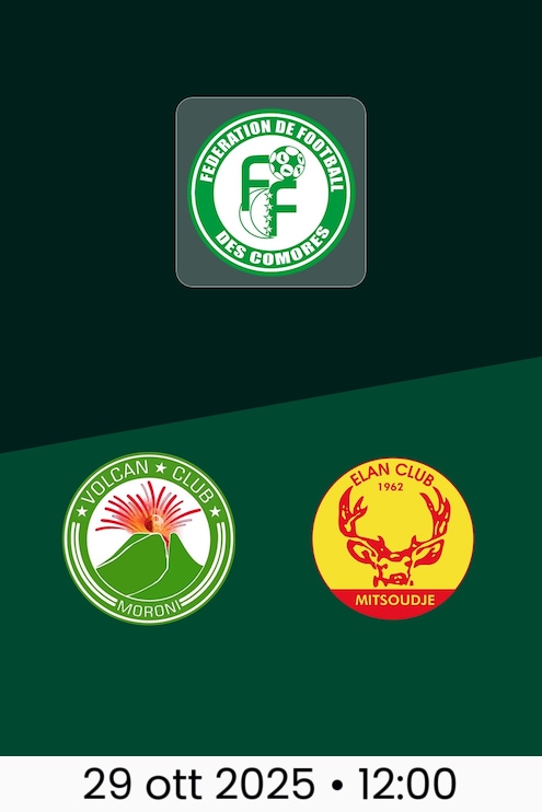 Volcan Club - Elan Club | Campionato delle Comore Divisione I 2025/26